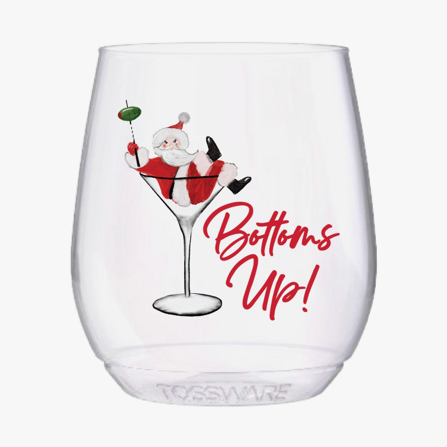 Load image into Gallery viewer, Bottoms Up Christmas 14oz Stemless Tossware

