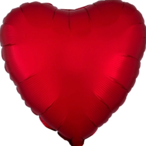 Load image into Gallery viewer, 17&amp;quot; Red Satin Heart
