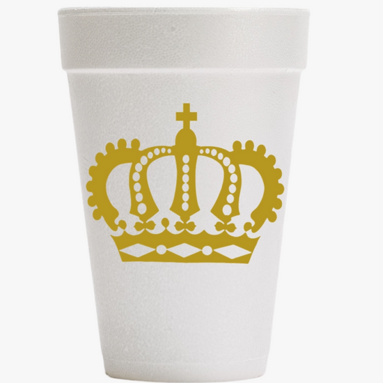 Mardi Gras Crown Foam Cups