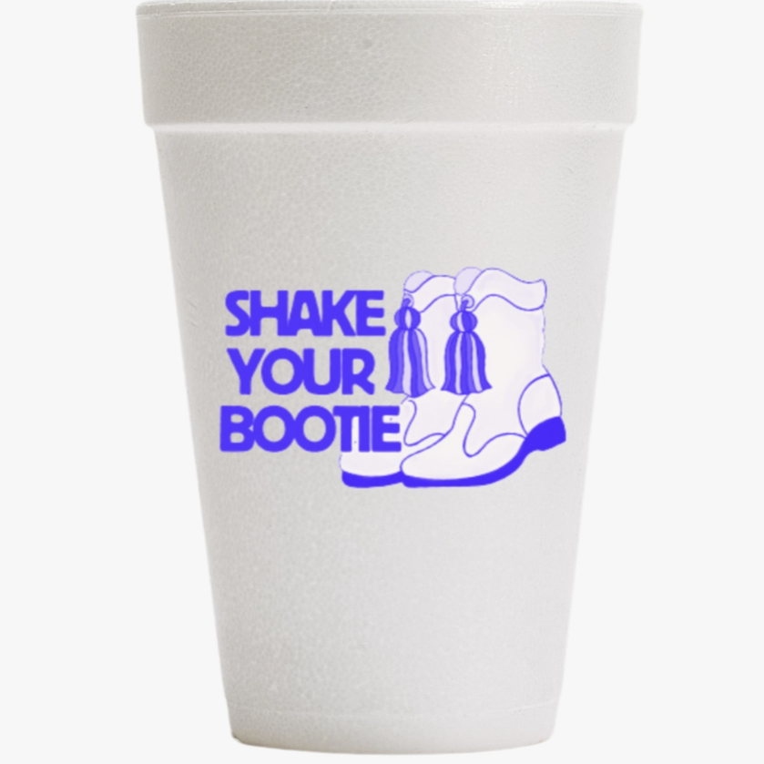 Shake Your Bootie Mardi Gras Foam Cups