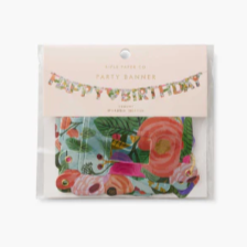 Garden Party Birthday Banner