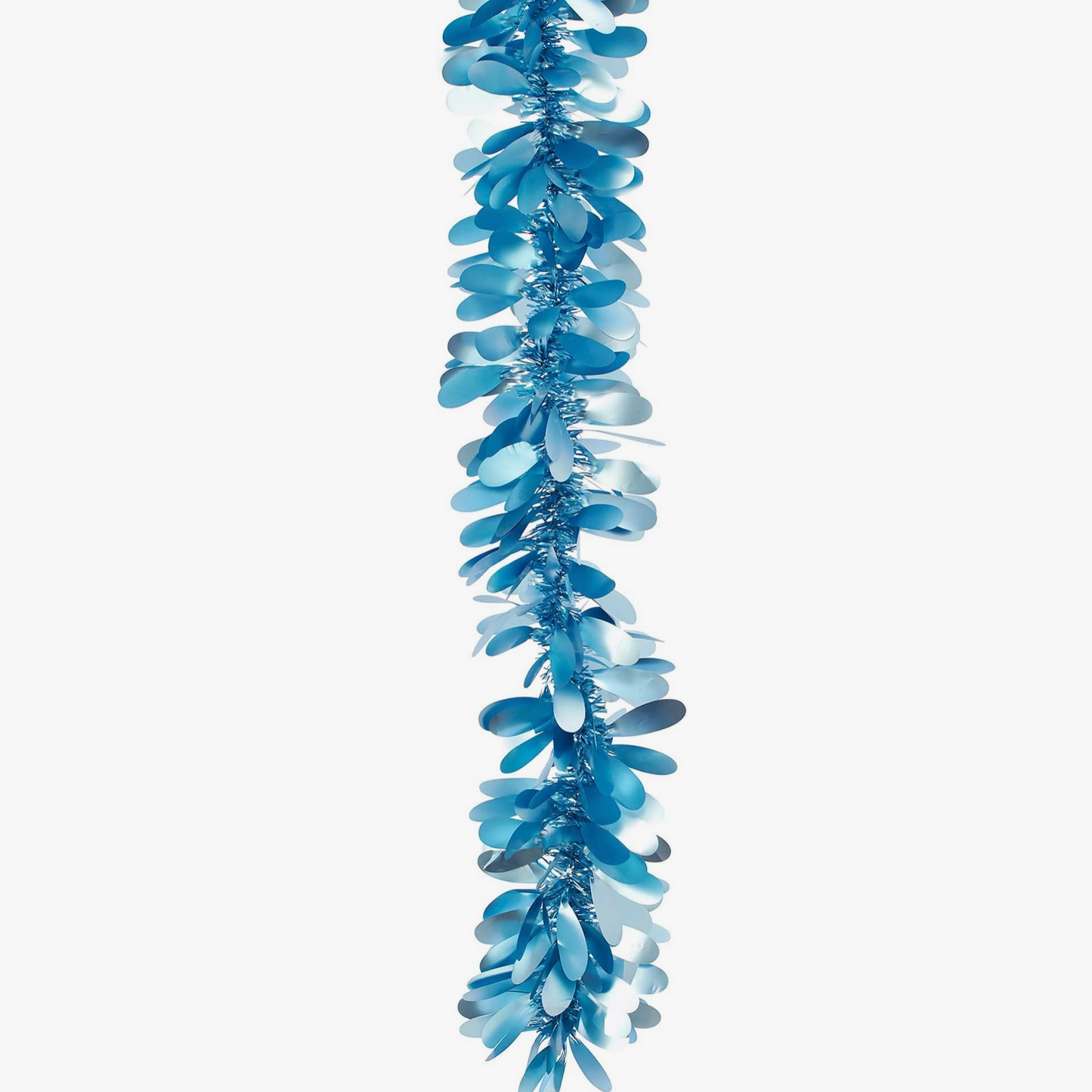 96" Blue Matte Tinsel Garland