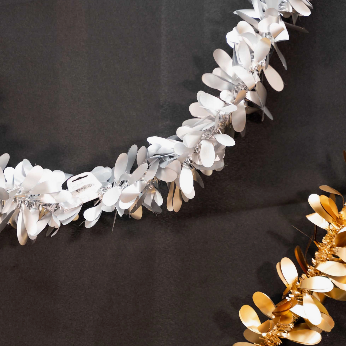 96" Silver Matte Tinsel Garland