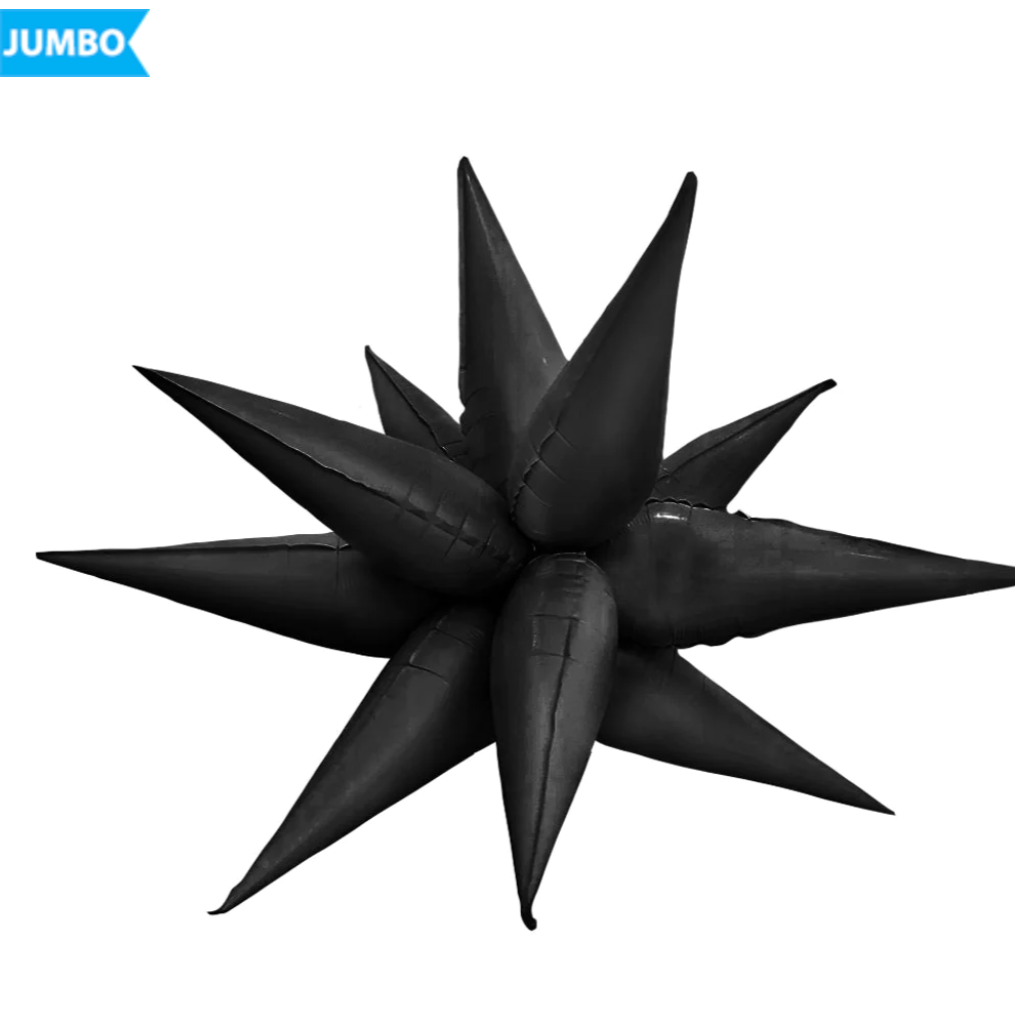 Load image into Gallery viewer, 39&amp;quot; Metallic Black Starburst Balloon
