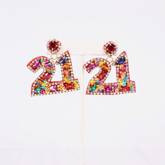Load image into Gallery viewer, Finally 21 Embellished Earrings
