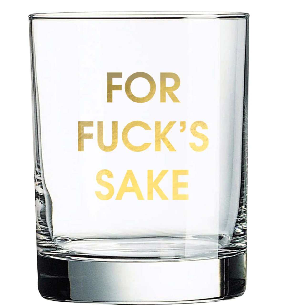 Load image into Gallery viewer, For Fuck&amp;#39;s Sake - Gold Foil Rocks Glass
