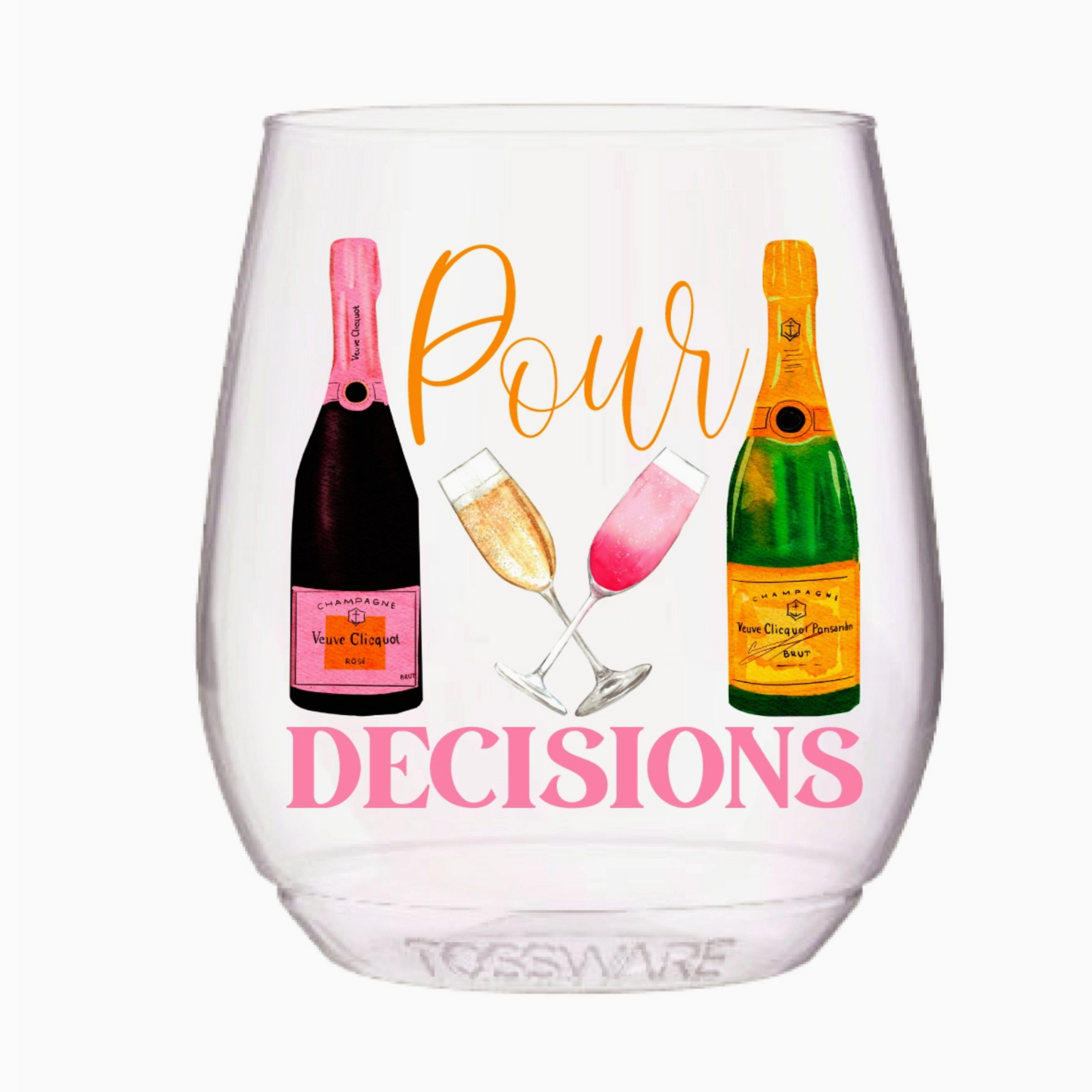 Pour Decisions Stemless Wine Glasses
