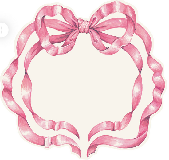 Die-cut Pink Bow Placemat