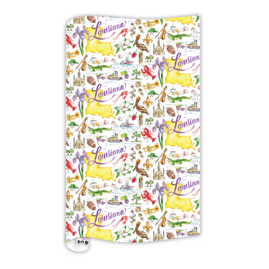 Louisiana Handpainted Icons Wrapping Paper