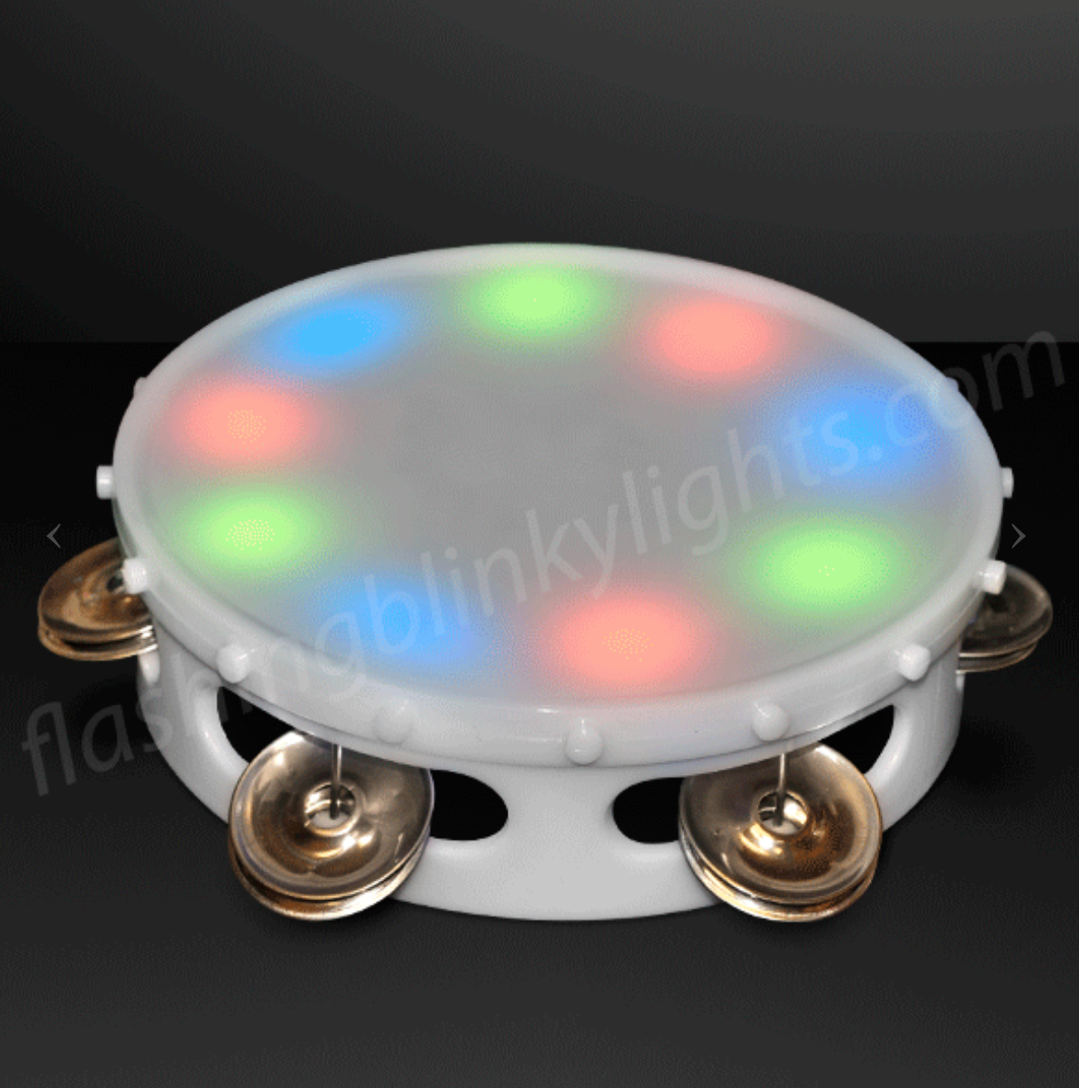 6" Light Up Round Tambourine Toy