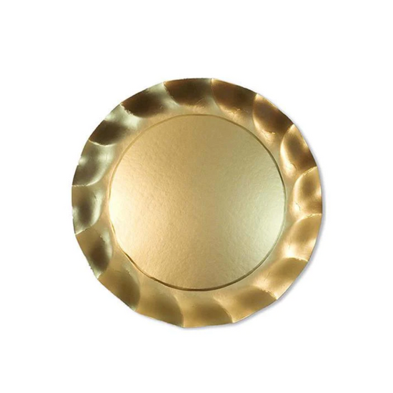 Gold Wavy Dinner Plate