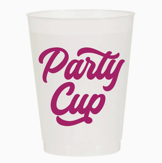 Party Cup Pink Frosted Cups