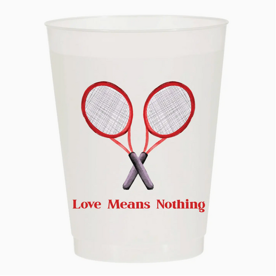 Love Means Nothing Tennis Frosted Cups