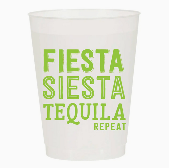 Fiesta Siesta Tequlia Repeat Frosted Cups