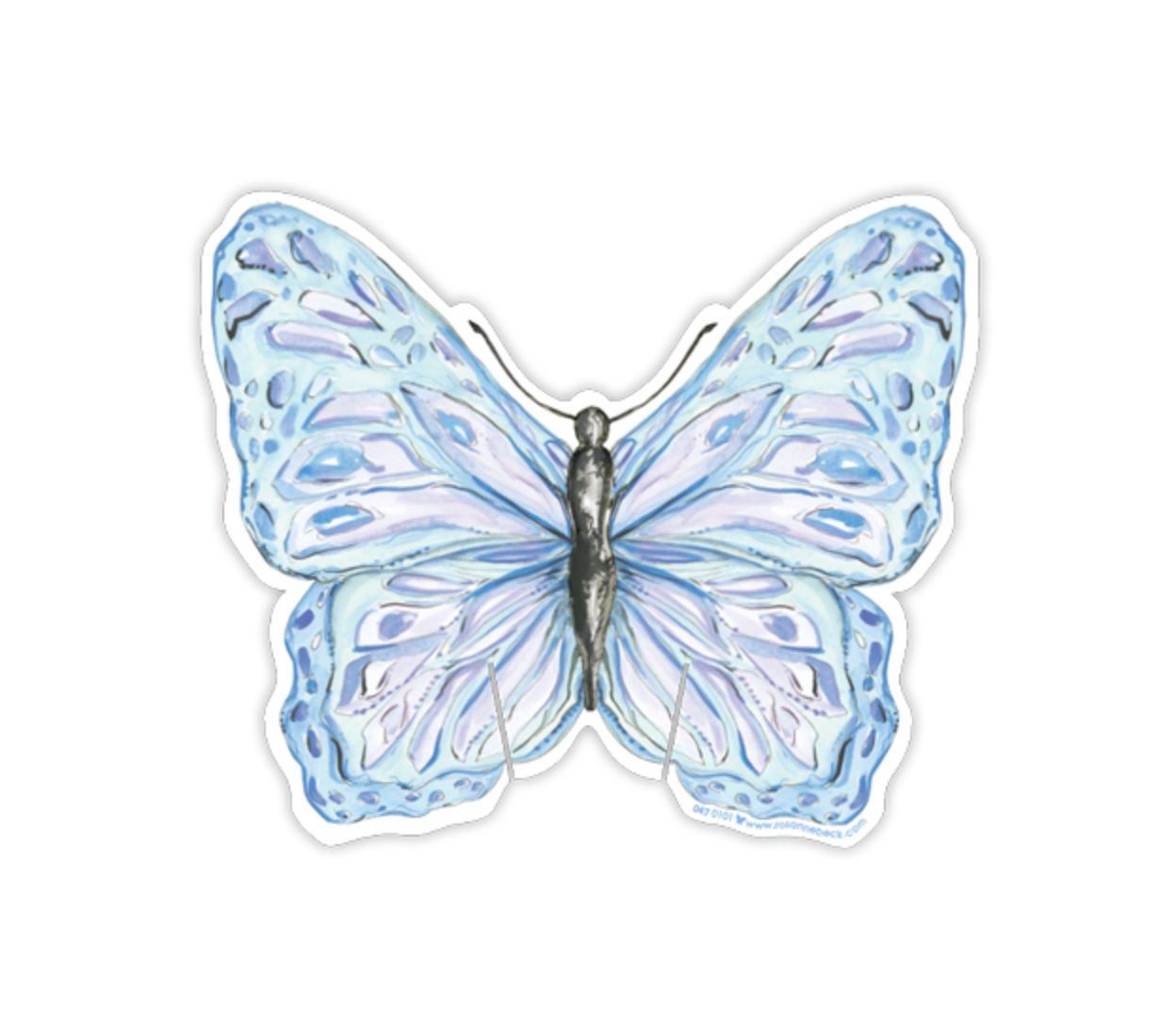 Blue Butterfly Cup Accent