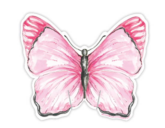 Pink Butterfly Cup Accent