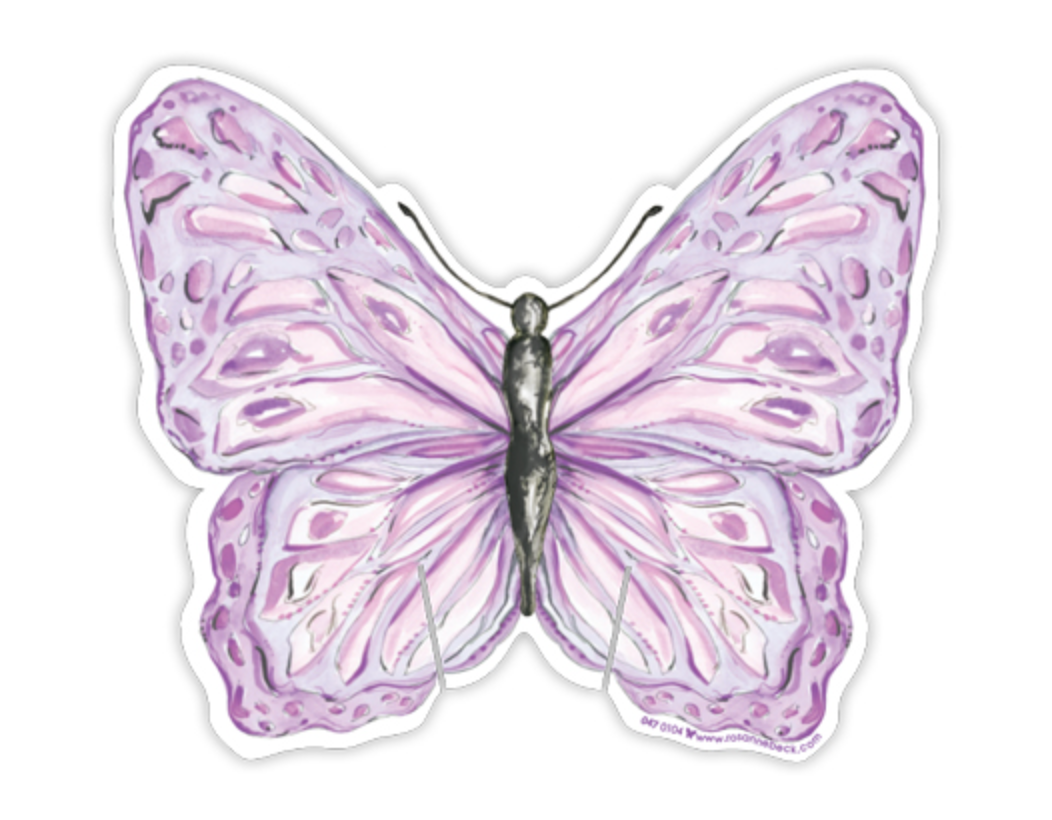 Lavender Butterfly Cup Accent