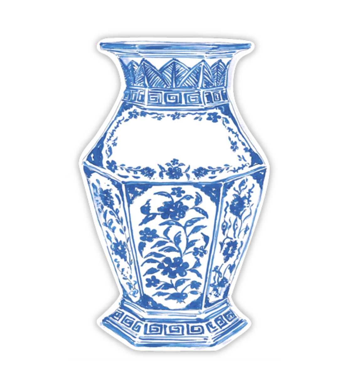 Blue Chinoiserie Urn Accent