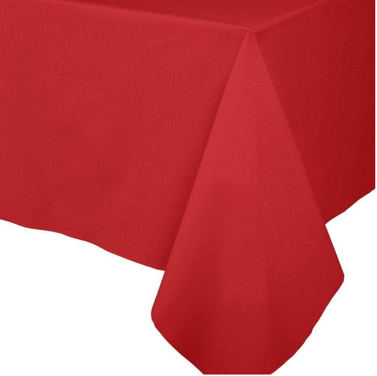 Red Linen Tablecloth