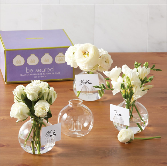 Flower Vase Place Card Holders (Set of 4)