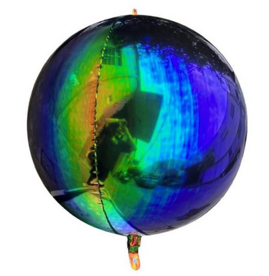 22" Dark Iridescent Sphere Mylar Balloon