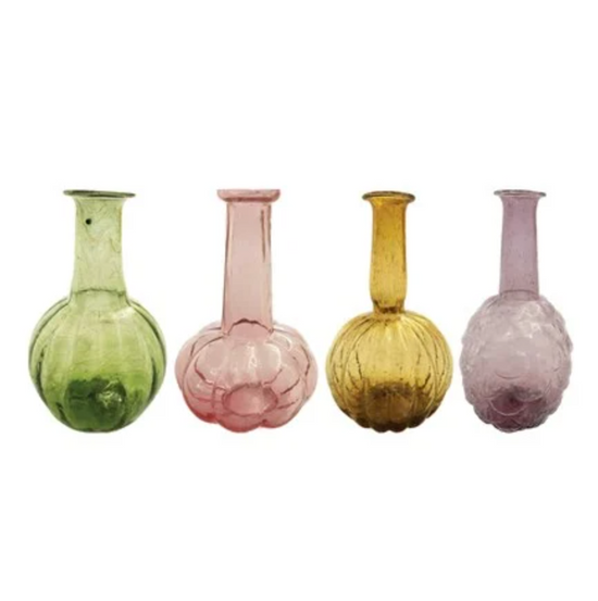 Set of 4 Recycled Glass Vases