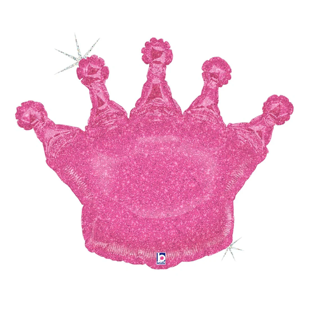 36" Pink Glittering Crown Mylar
