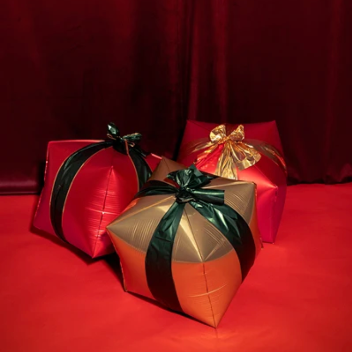 Set of 3 Gift Box Mylar Balloons