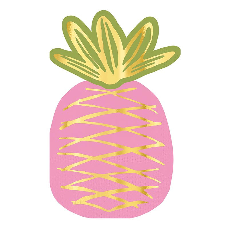 Pink Pineapple Shaped Napkin