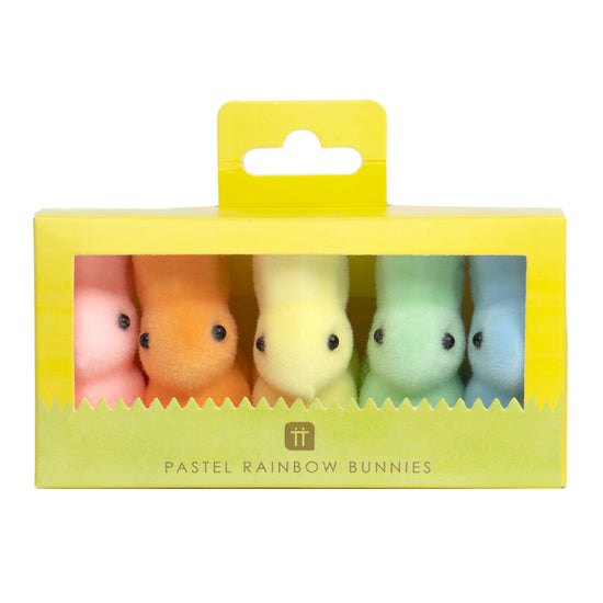 Pastel Mini Easter Bunnies - 5 Pack