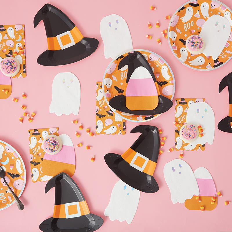 Black Witch Hat Dessert Plates
