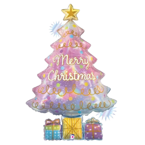 32" Opal Christmas Tree Foil Balloon