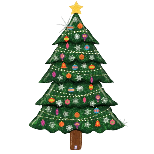 63" Glitter Christmas Tree Mylar