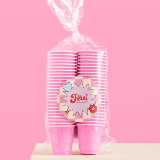 Load image into Gallery viewer, Pink Plastic Shot Glasses
