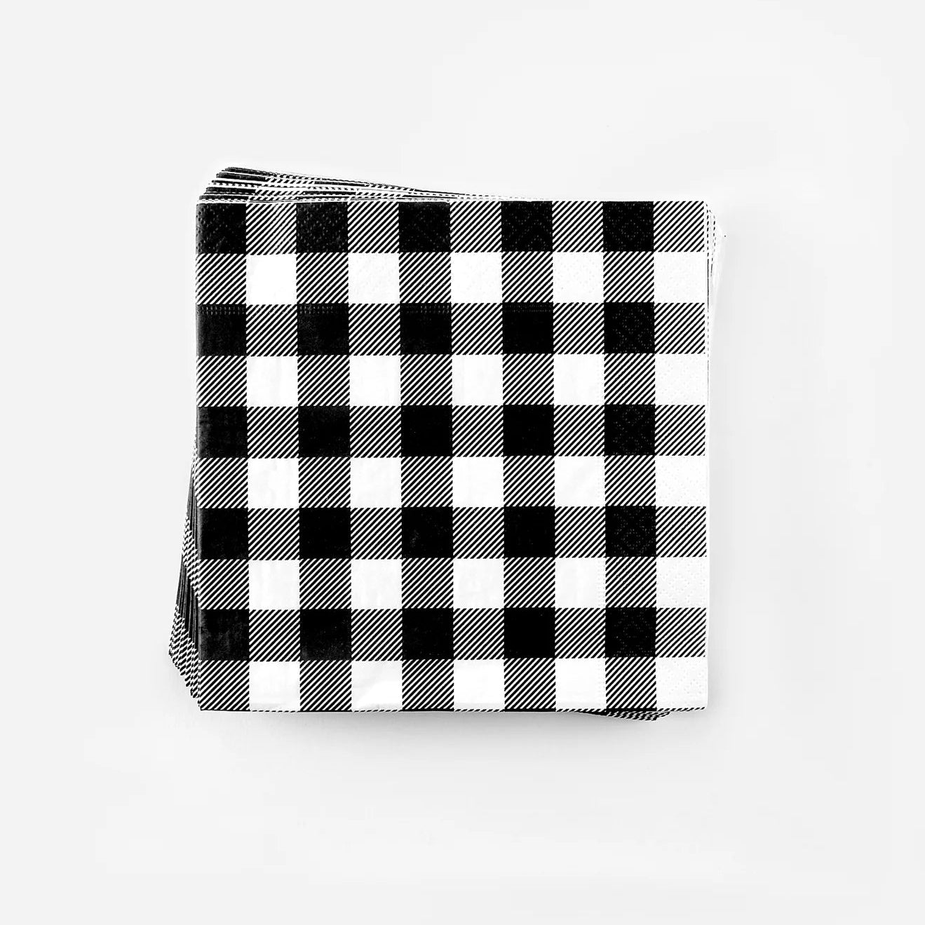 Black Gingham Large Napkins