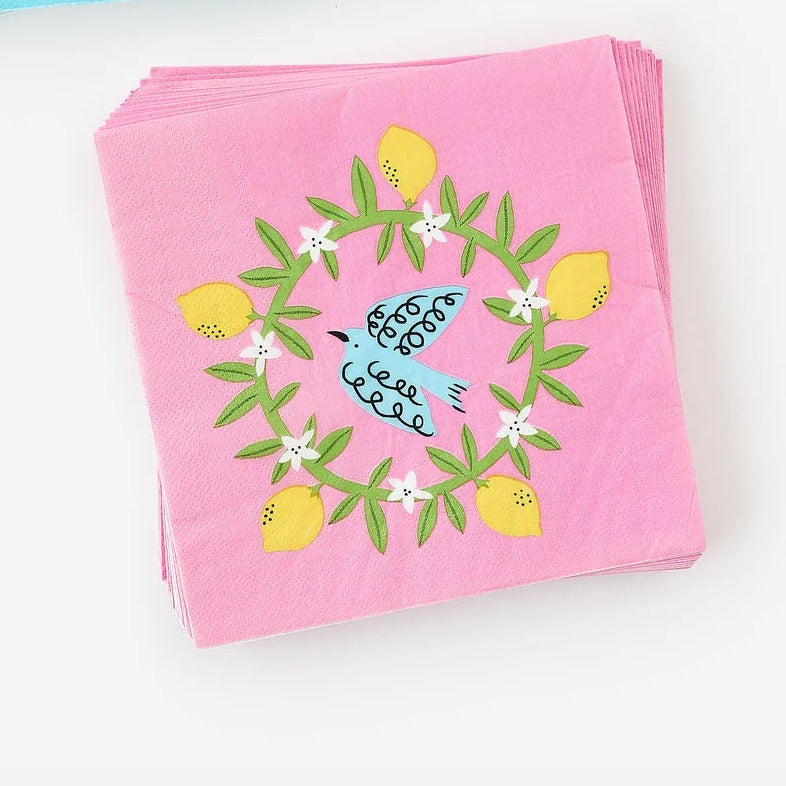 Lemon Animal Napkins