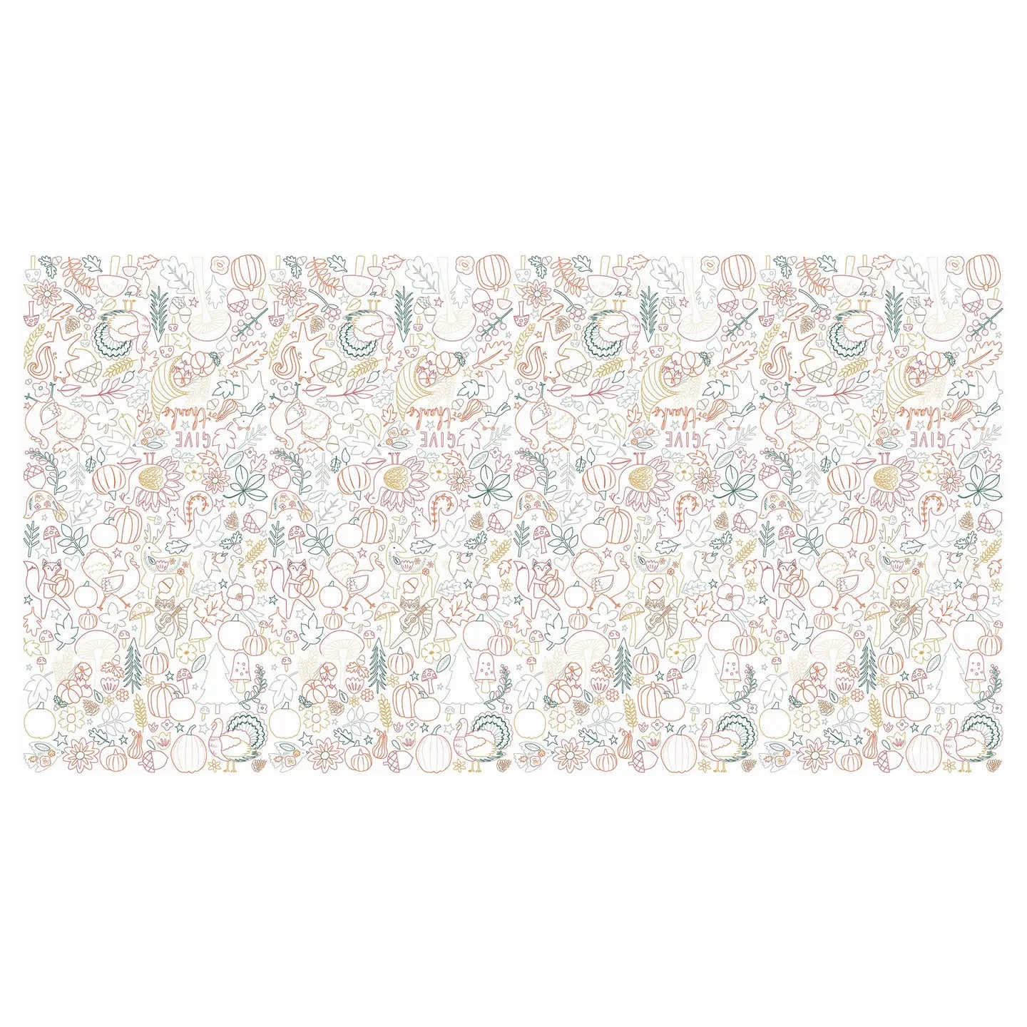Thanksgiving Coloring Activity Tablecloth