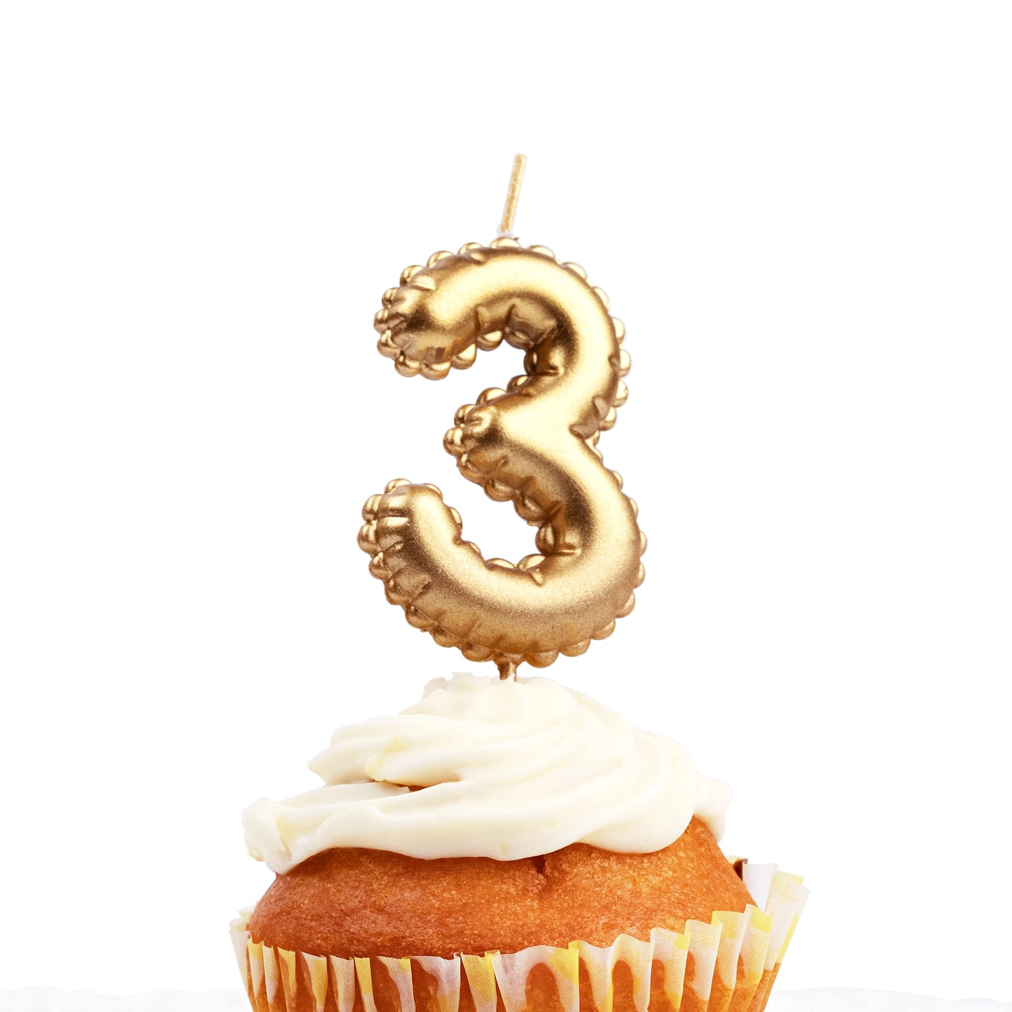 Gold Foil Balloon Number Candles