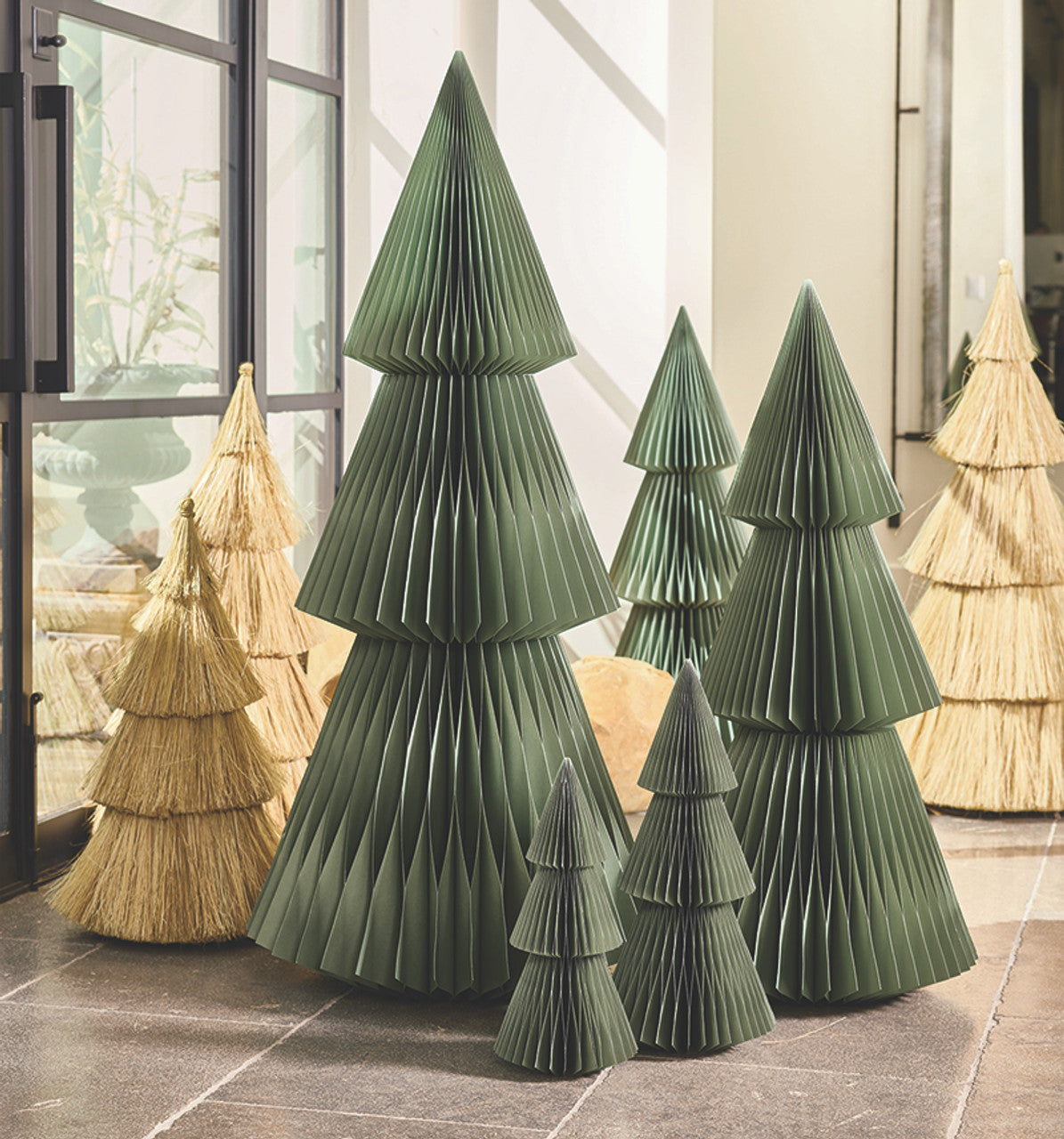 14" Frosted Sage Balsam Fir Paper Tree