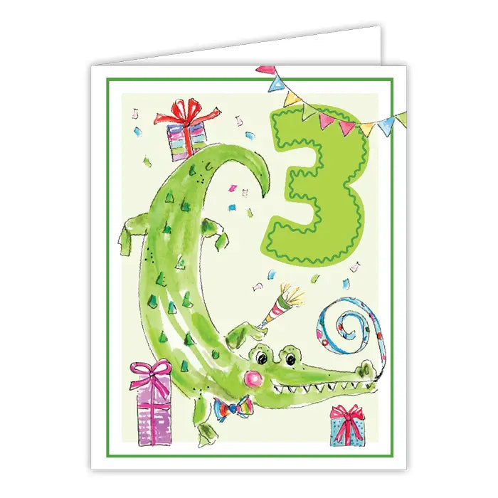 Third Birthday Alligator Card