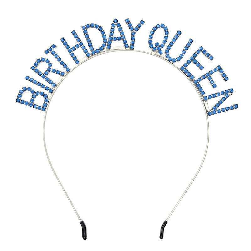Blue Birthday Queen Headband