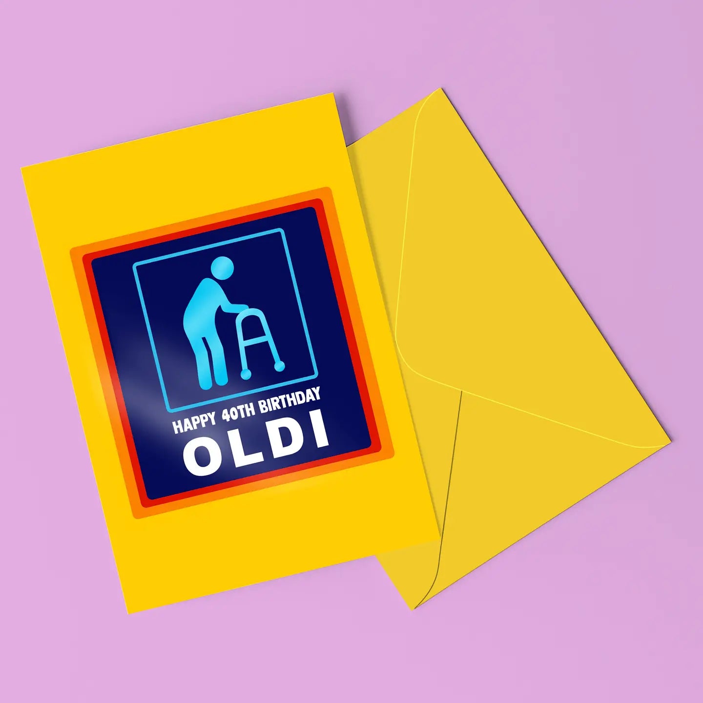 40th Birthday Oldi Card with Stickers