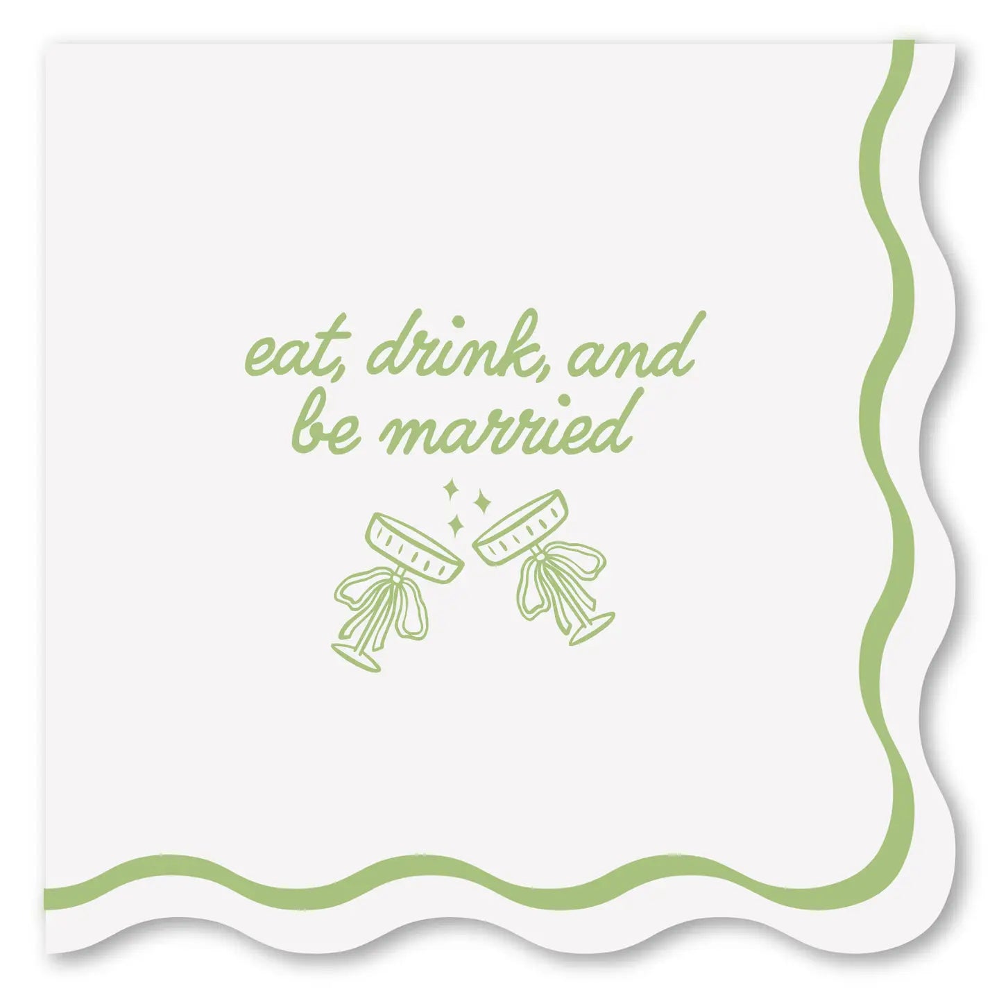 Eat, Drink, & Be Married Cocktail Napkins