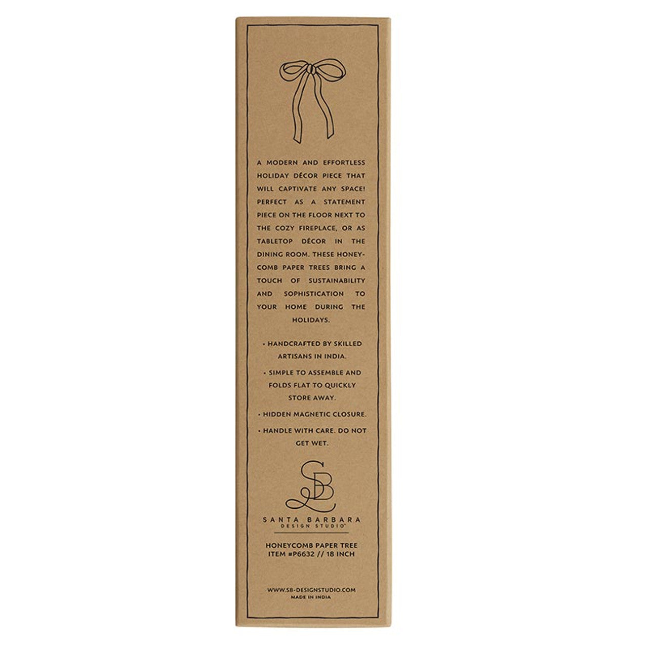 18" Warm White Balsam Fir Paper Tree