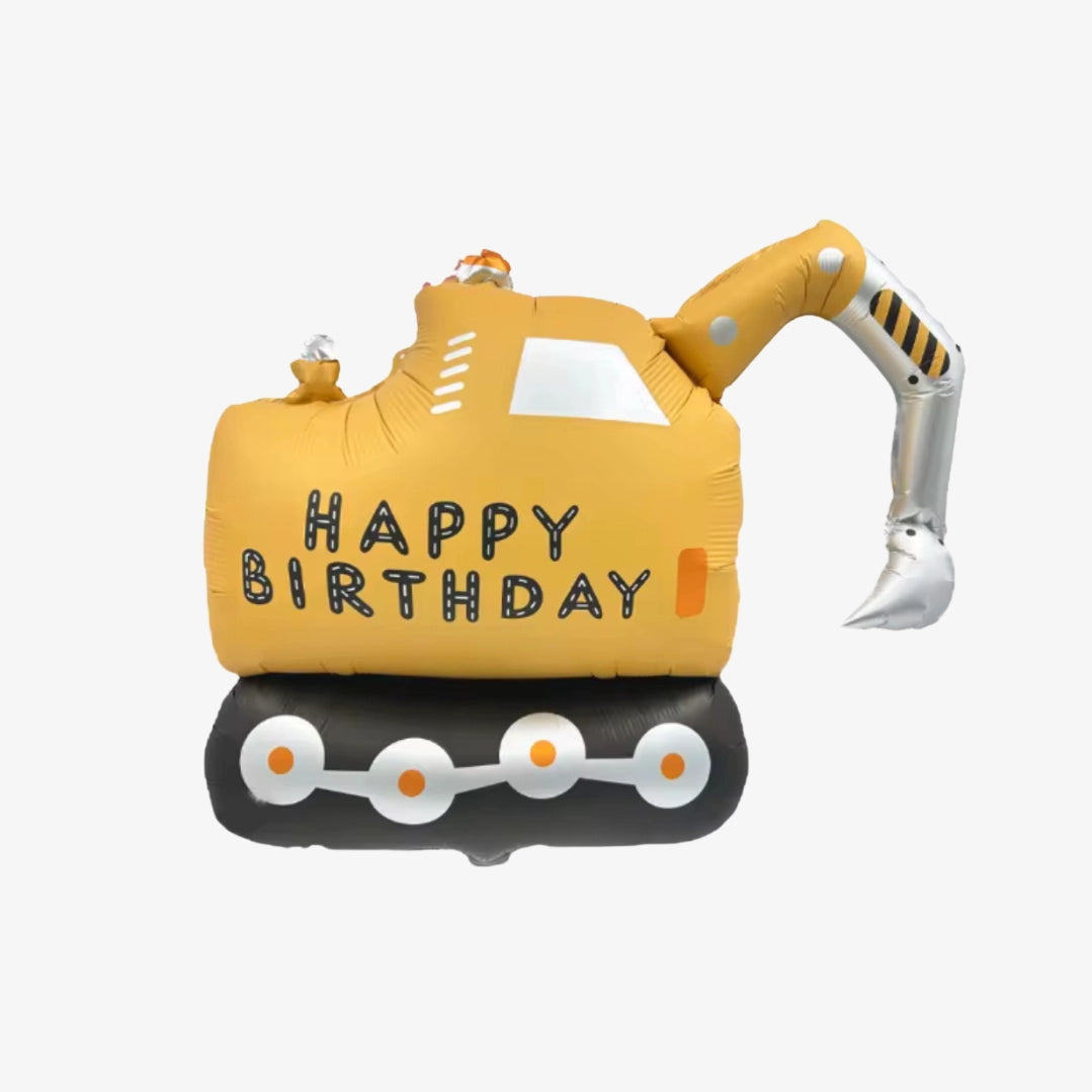31" Construction Happy Birthday Mylar