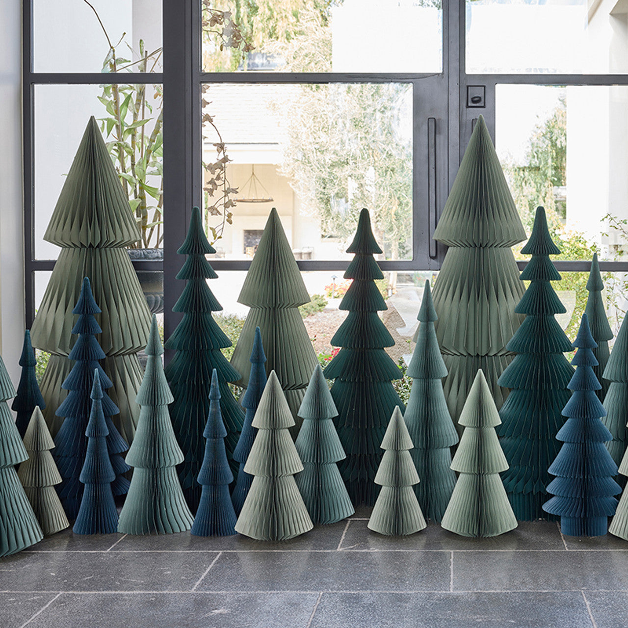 14" Frosted Sage Balsam Fir Paper Tree