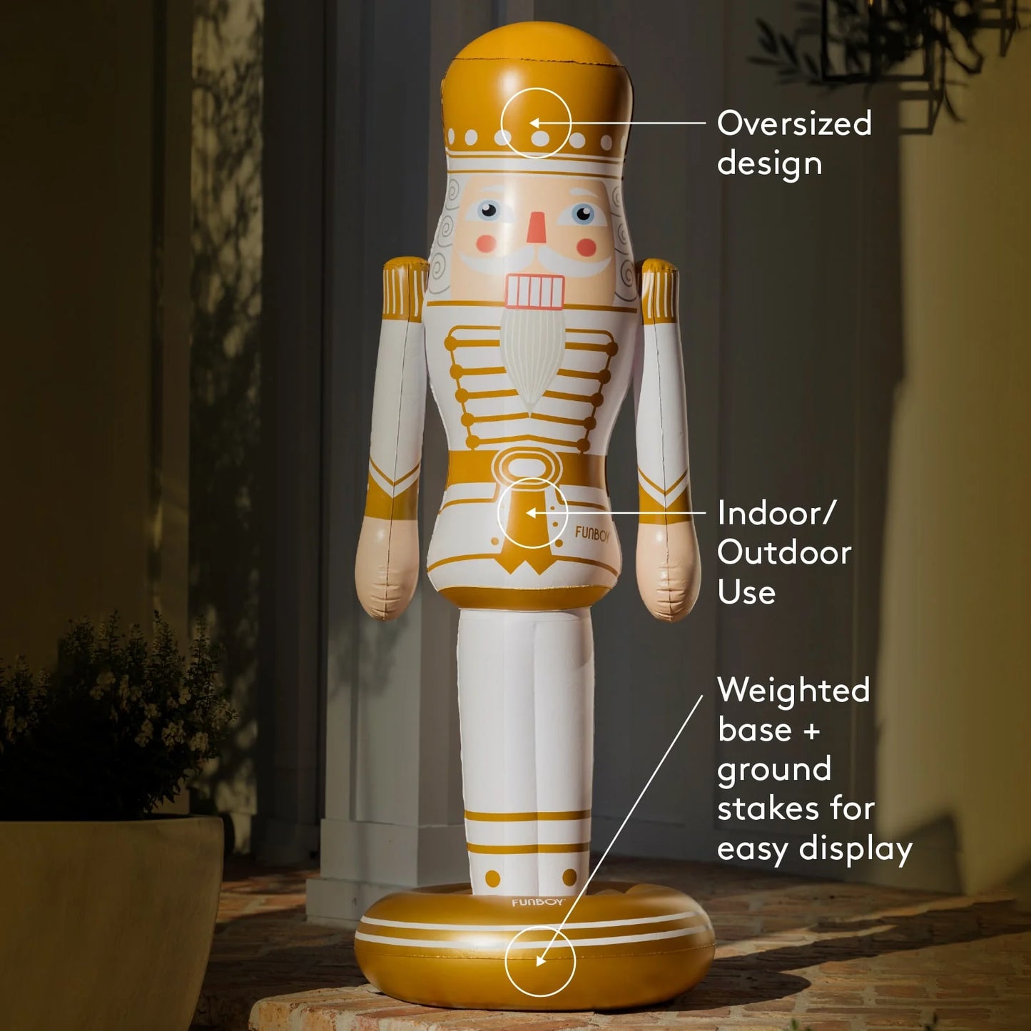 Gold Inflatable Nutcracker - Large