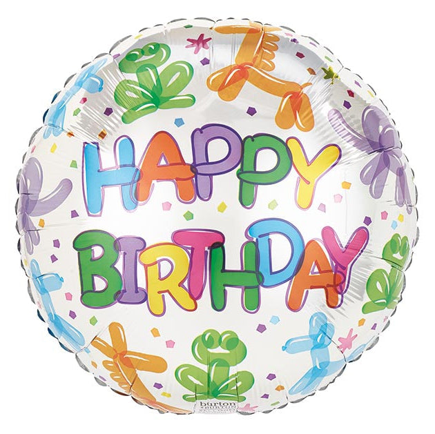 17" Birthday Balloon Animal Mylar