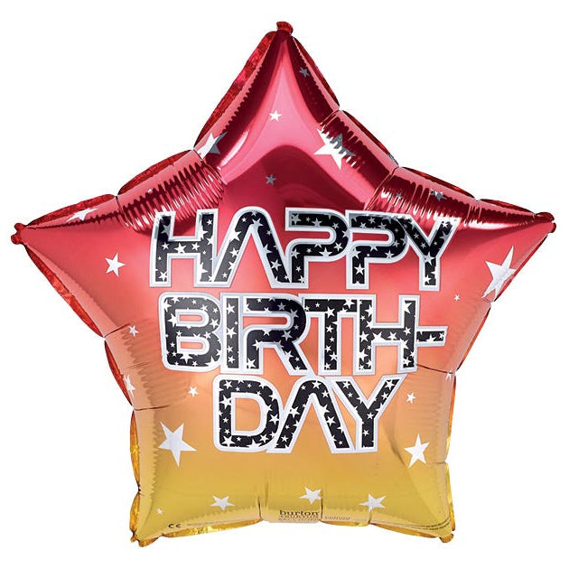 17" Spacey Birthday Star Mylar