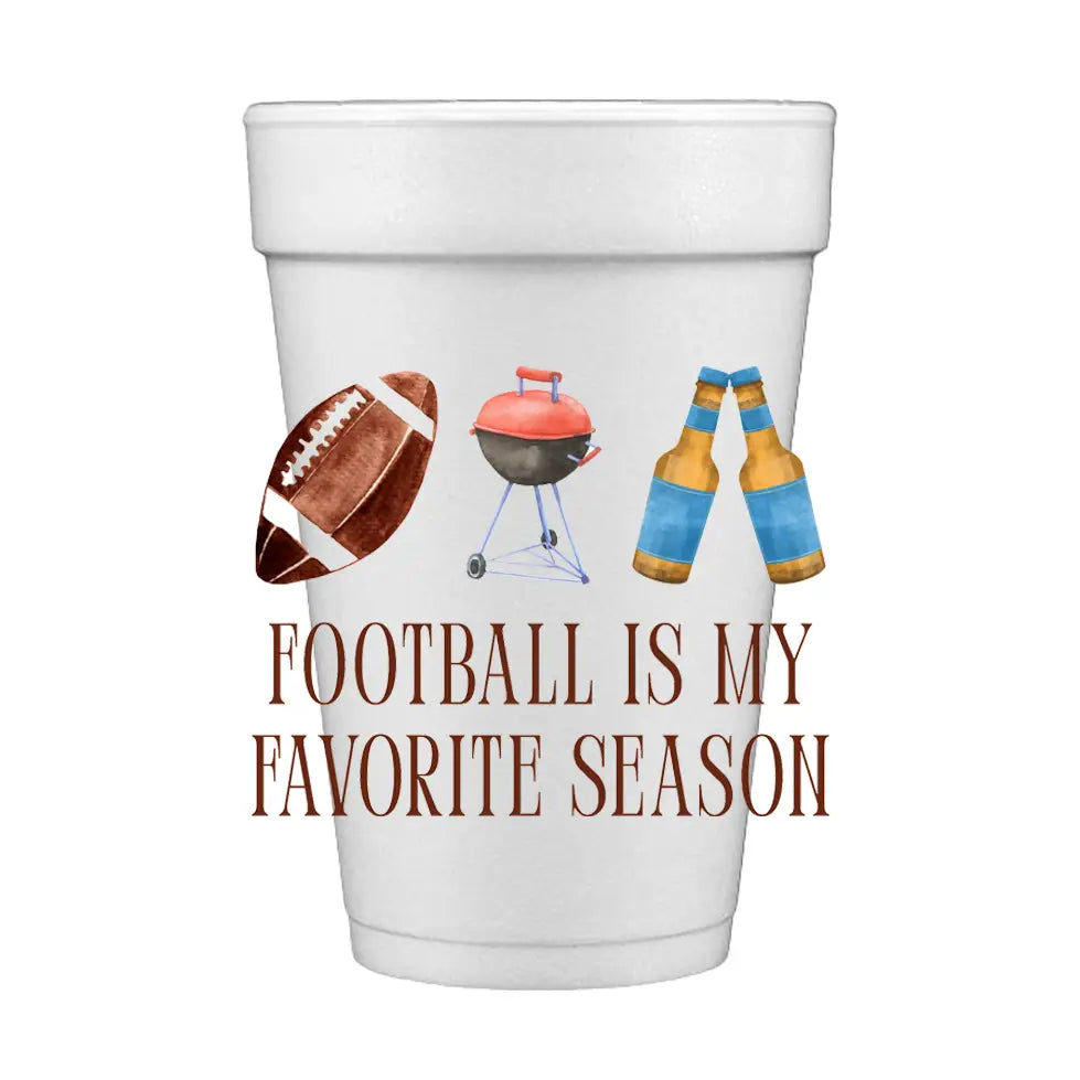 Football Is My Favorite Season Foam Cups